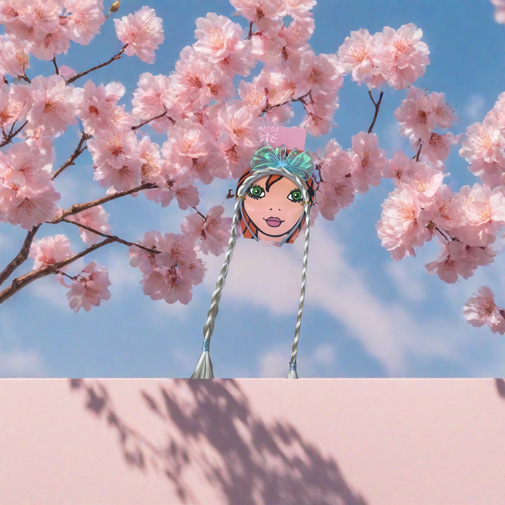The double ponytail wig accessory features a sweet and girlish Korean style with a fluffy and natural drape