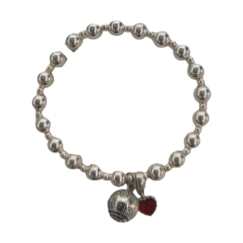 A simple, fashionable and versatile silver bead bracelet for women Item Picture