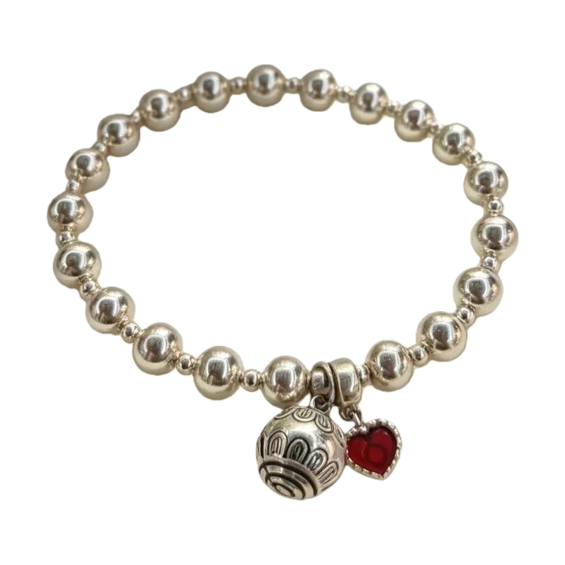 Silver beaded bracelet for women is a simple, fashionable and versatile accessory Item Picture