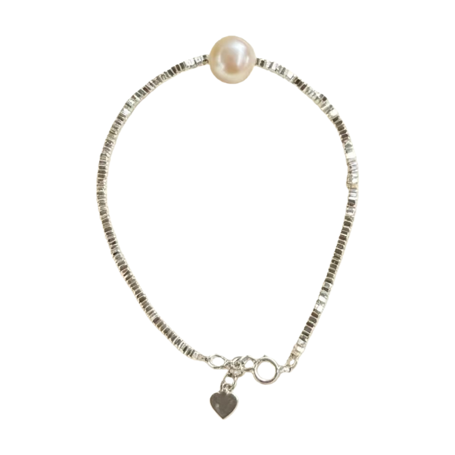 S925 Silver Pearl bracelet for Women is a simple and versatile natural freshwater pearl jewelry Item Picture