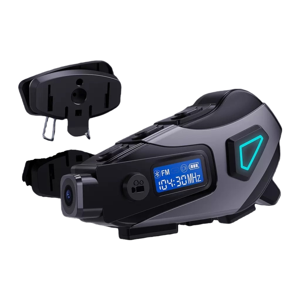 The K10 motorcycle helmet Bluetooth headset features super strong compatibility, intelligent noise reduction, long battery life and wireless calls Item Picture