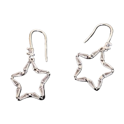 Star-shaped earrings are fashionable and simple geometric design earrings Item Picture