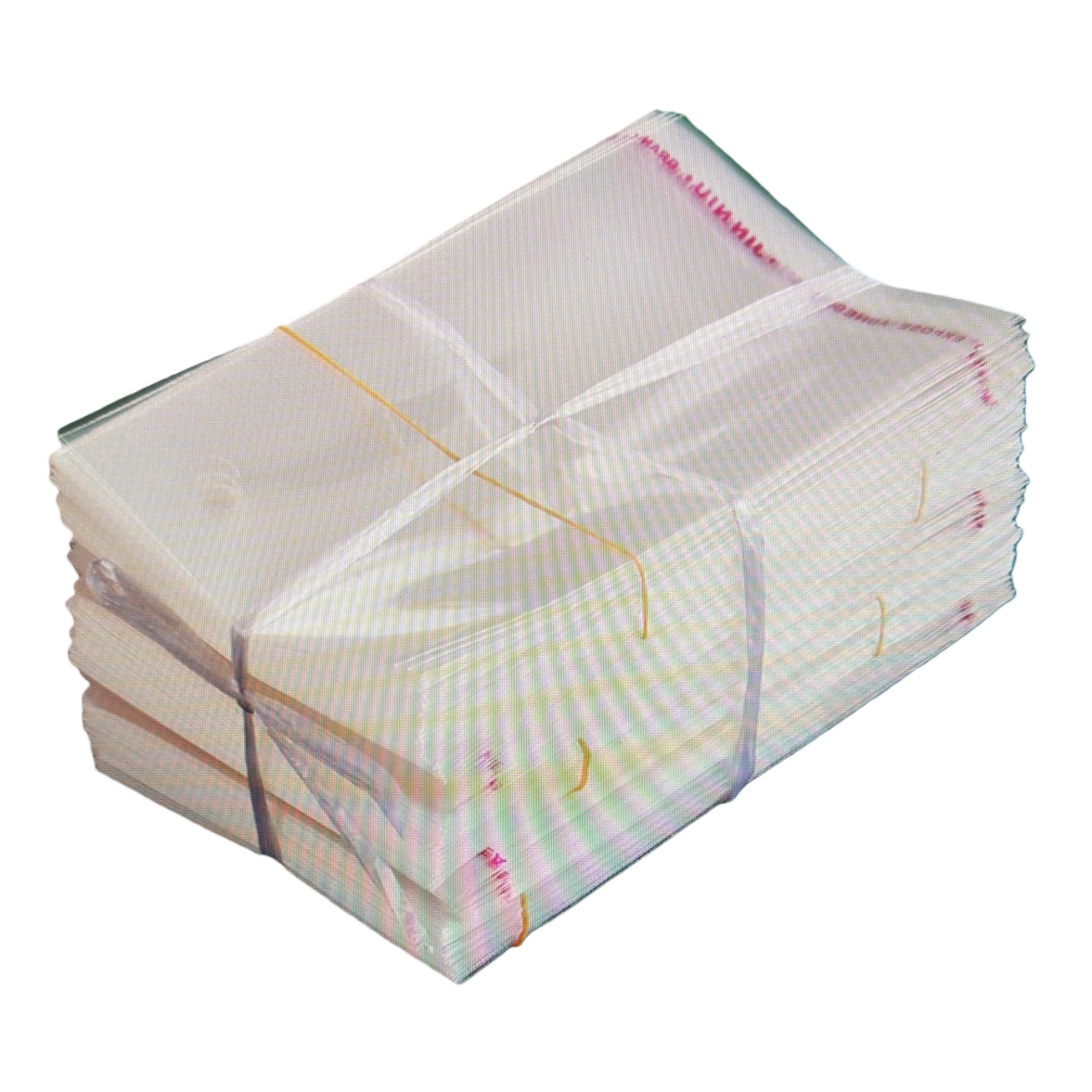 100 stacked thickened transparent plastic bags for household storage and sealing Item Picture