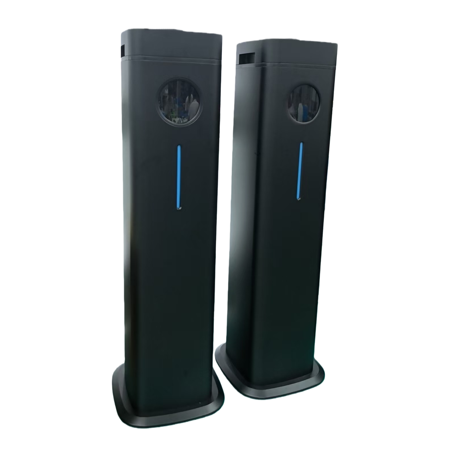 The black vertical equipment stand is suitable for both home and office use, with stable load-bearing capacity Item Picture