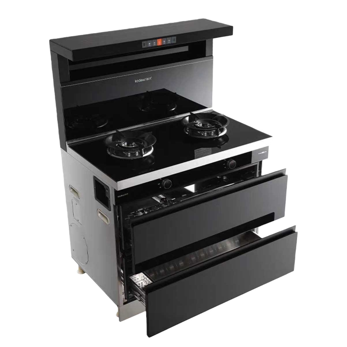 Integrated kitchen appliance, 304 stainless steel countertop, high suction power, side-suction smart stove Item Picture