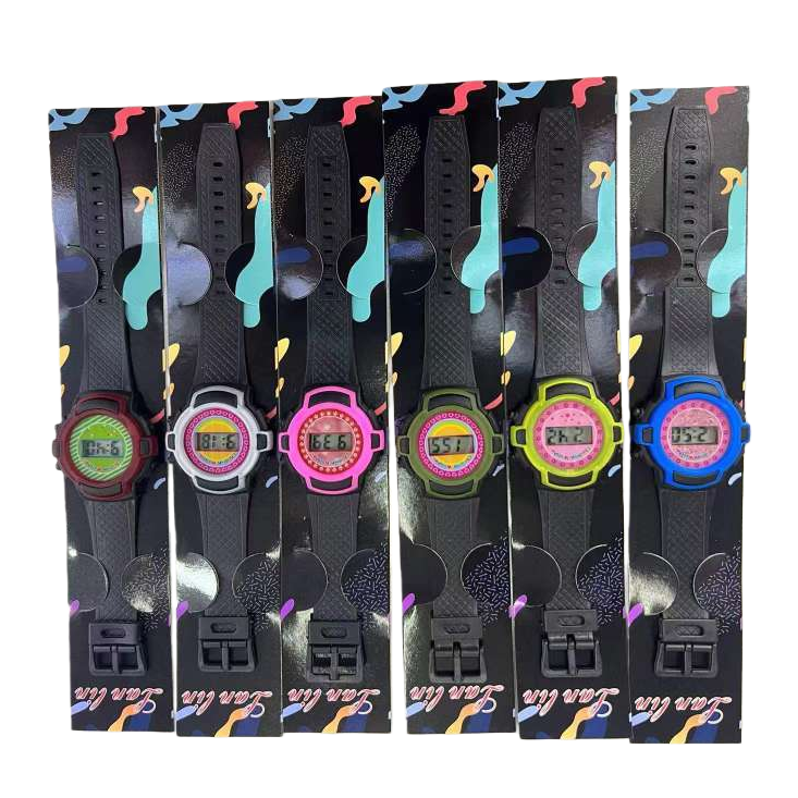 Colorful electronic watches are fashionable and trendy, suitable for both men and women, with digital display and luminous water resistance Item Picture