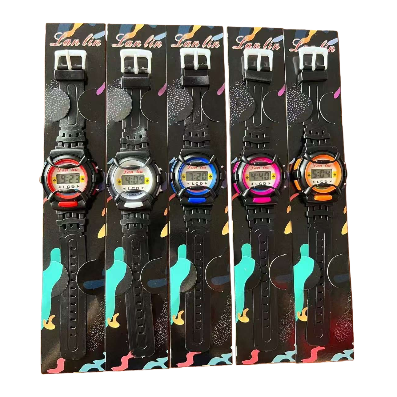 Electronic watches for men and women, quartz waterproof chronograph, sporty and casual Item Picture