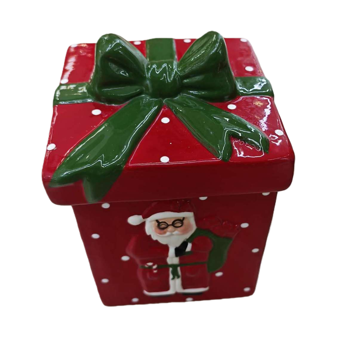 Christmas gift box, ceramic storage jar, household storage jar, holiday decoration gift box Item Picture