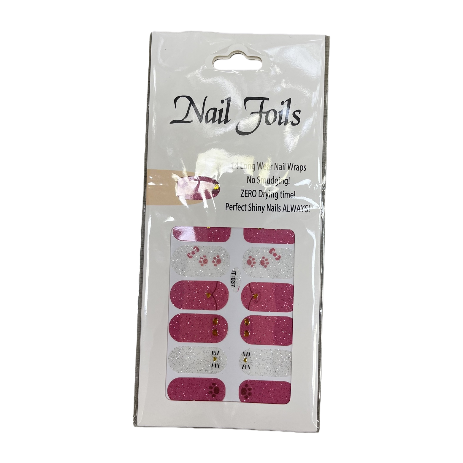 美甲贴纸+Nail Foils商品包装白底实物图