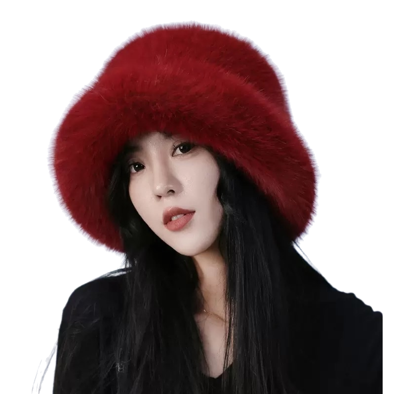 The green plush hat is warm and cute. The woolen hat is a versatile winter casual hat for women Item Picture