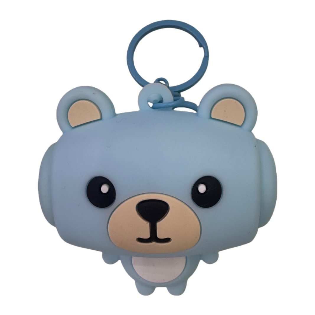 Blue bear-shaped keychain, cute plush pendant, portable bag accessory Item Picture