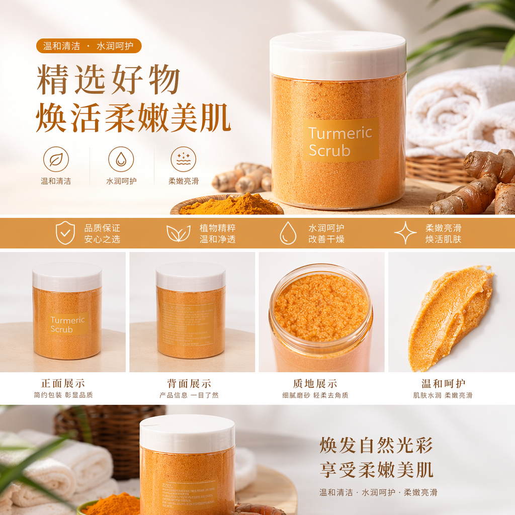 Turmeric Scrub姜黄磨砂盐详情1