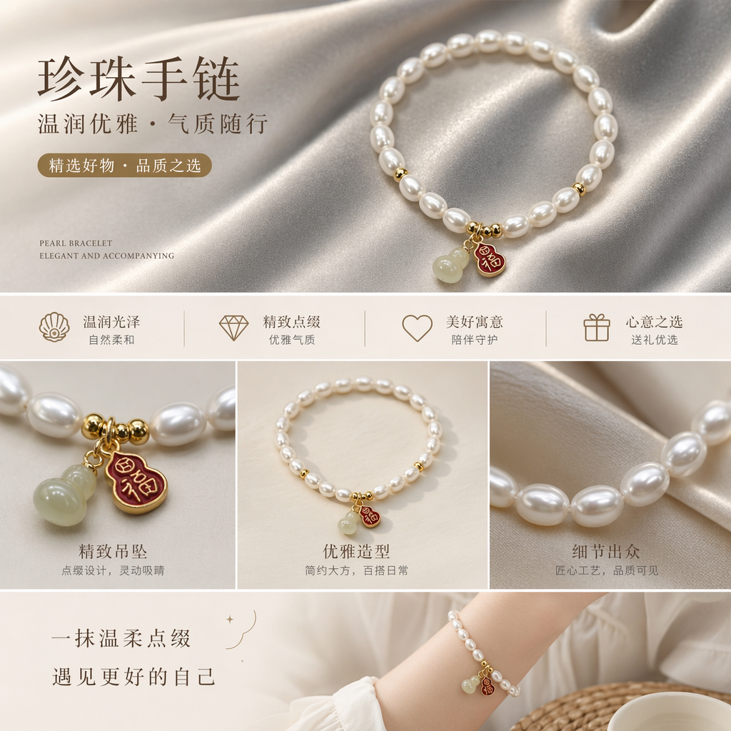 Natural pearl bracelets are simple, versatile and fashionable accessories for women pic 1