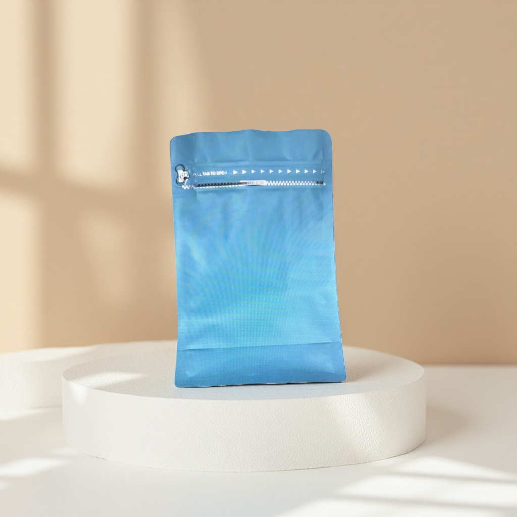 Blue thickened sealed bag, self-standing moisture-proof and fresh-keeping food-grade storage bag details Picture