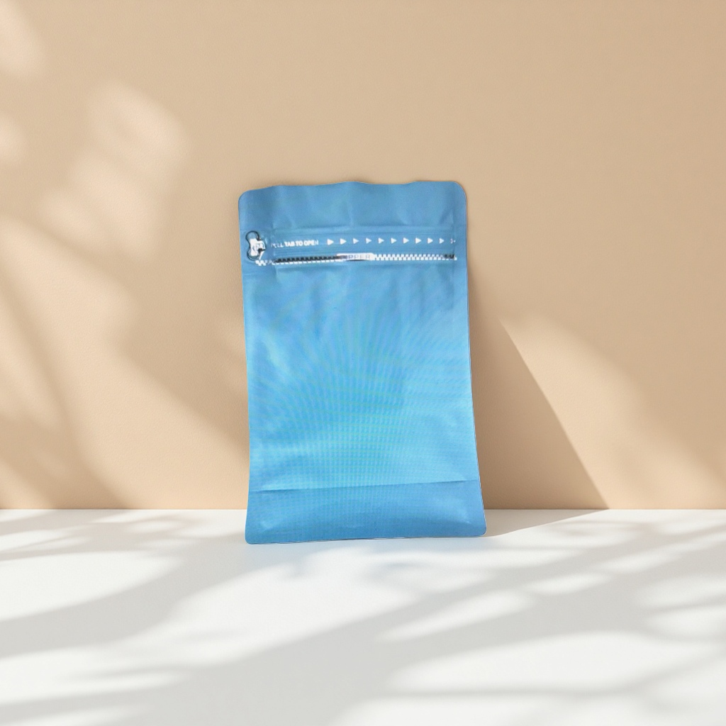 Blue thickened sealed bag, self-standing moisture-proof and fresh-keeping food-grade storage bag