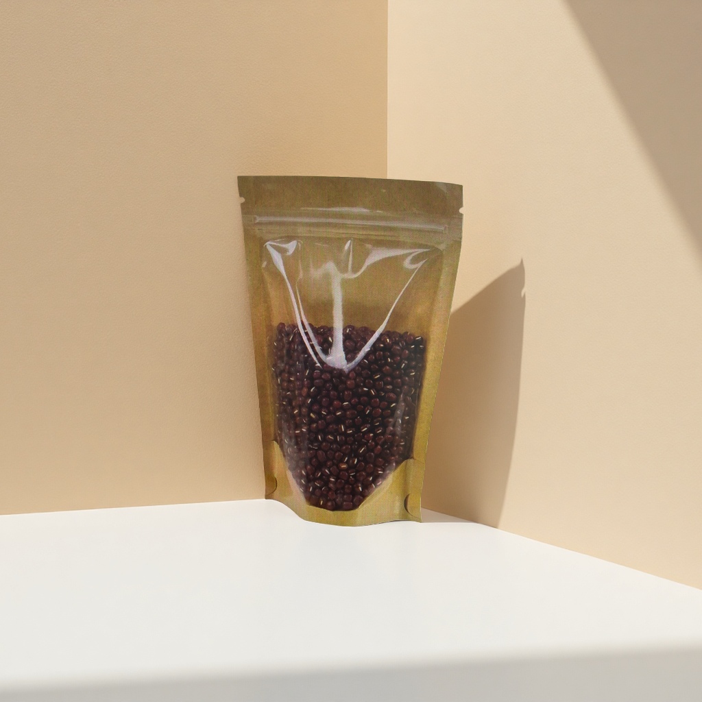Brown packaging bag contains high-quality red adzuki beans, 500g of ingredients for making porridge and soup details Picture