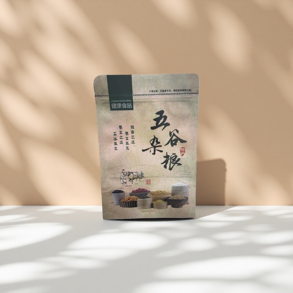 米黄色包装袋五谷粮杂粮礼盒装健康粗粮食品