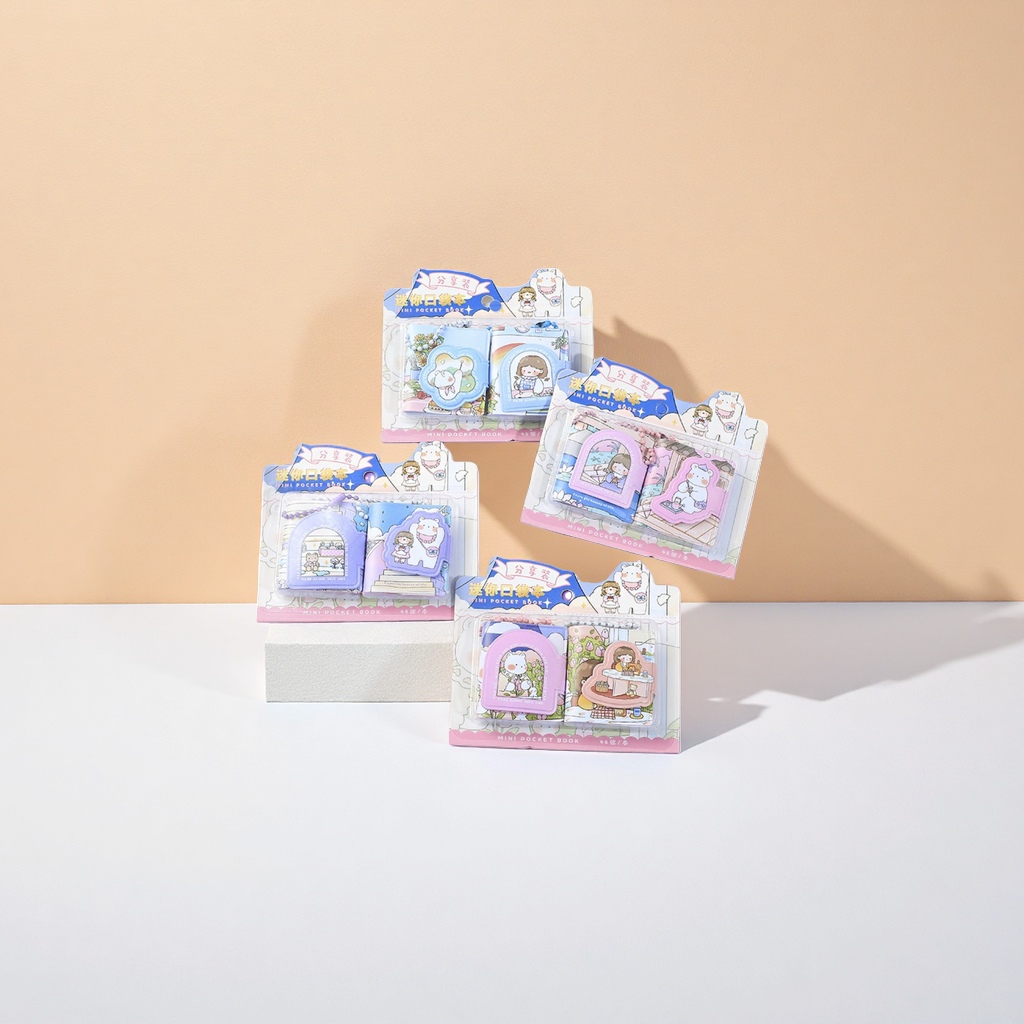 Colorful mini pocket notebook set, multi-color portable notebook, student office planner details Picture