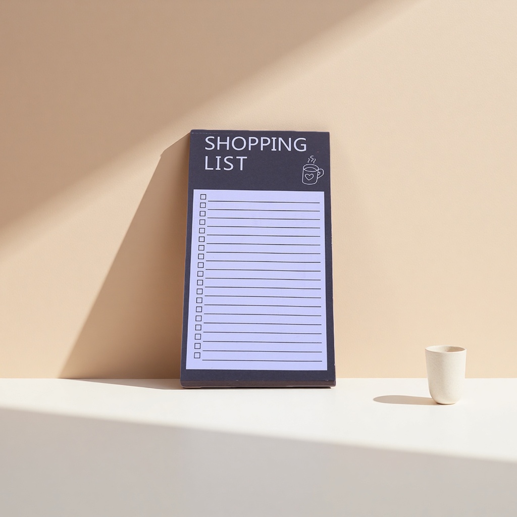 Black shopping list notepad A6 thickened paper tear-off page office and home notepad Application Scenario