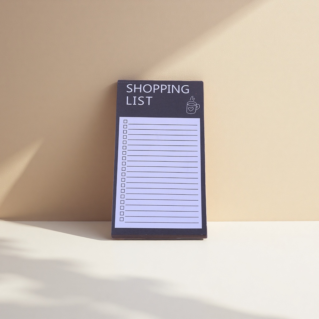 Black shopping list notepad A6 thickened paper tear-off page office and home notepad Specification image