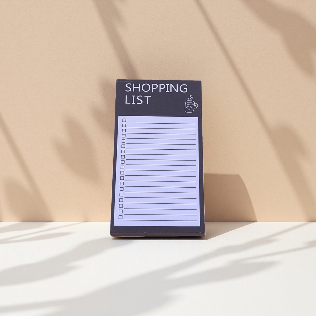 Black shopping list notepad A6 thickened paper tear-off page office and home notepad