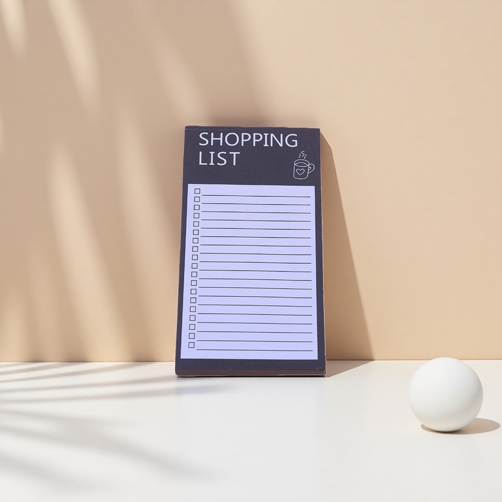 Black shopping list notepad A6 thickened paper tear-off page office and home notepad details Picture