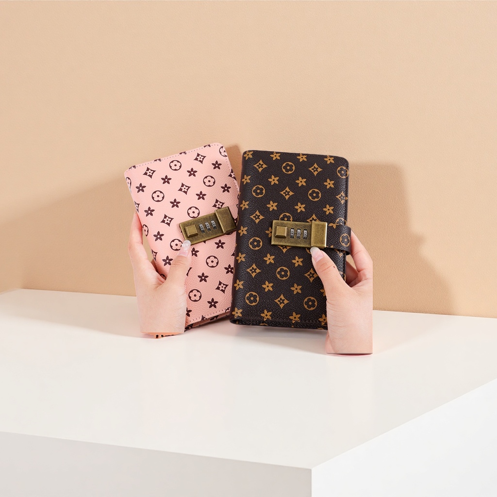 Rosa brown patrón combinación mosquetón cartera details Picture