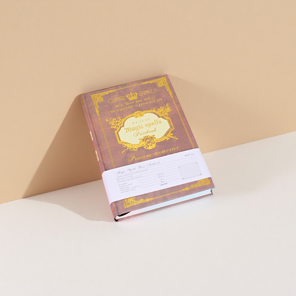 Brown Magic Spell Notebook A5, thickened inner pages, retro notebook details Picture