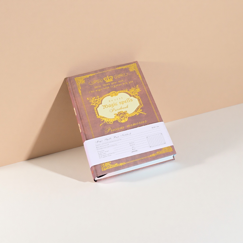 Brown Magic Spell Notebook A5, thickened inner pages, retro notebook Specification image