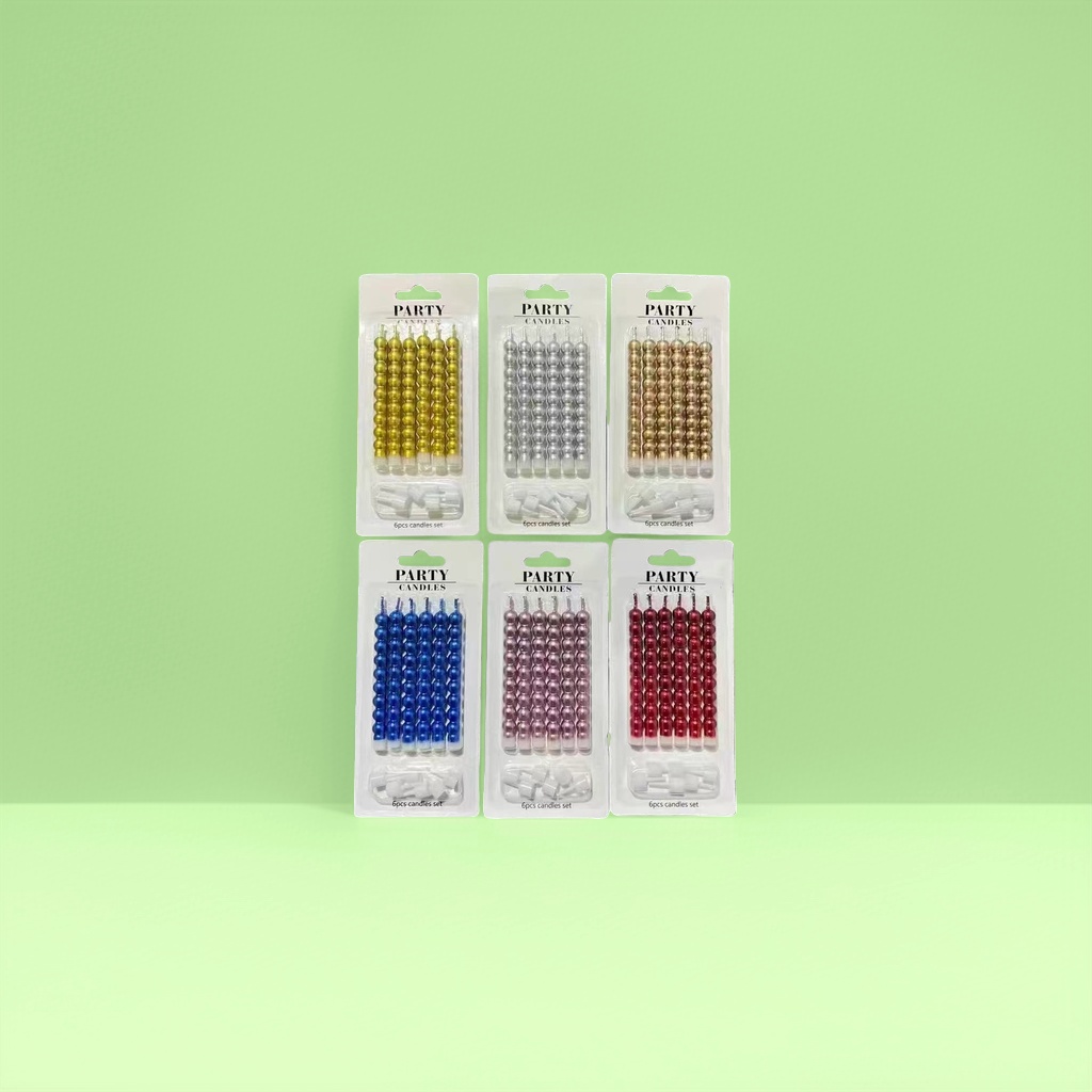 Colorful beaded party candle set, festival decoration, birthday celebration atmosphere lighting fixtures