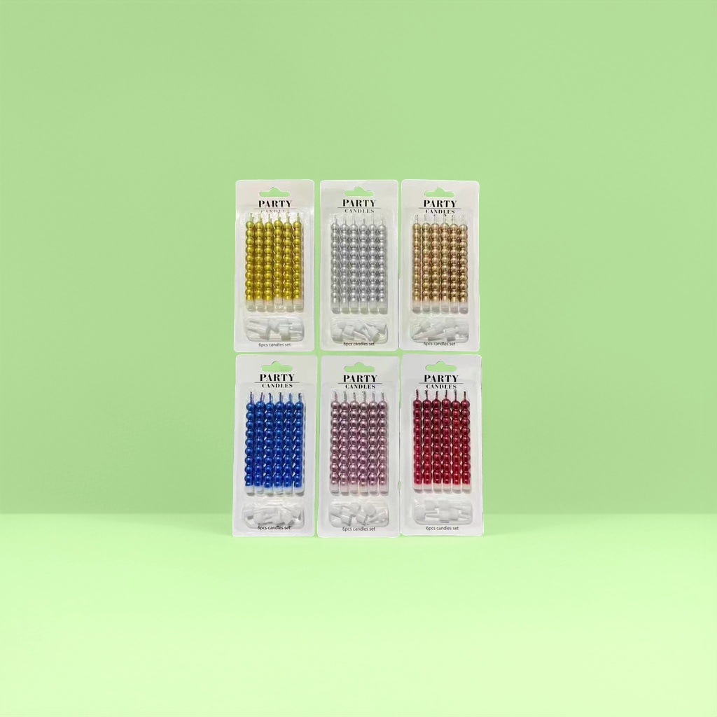 Colorful beaded party candle set, festival decoration, birthday celebration atmosphere lighting fixtures Application Scenario