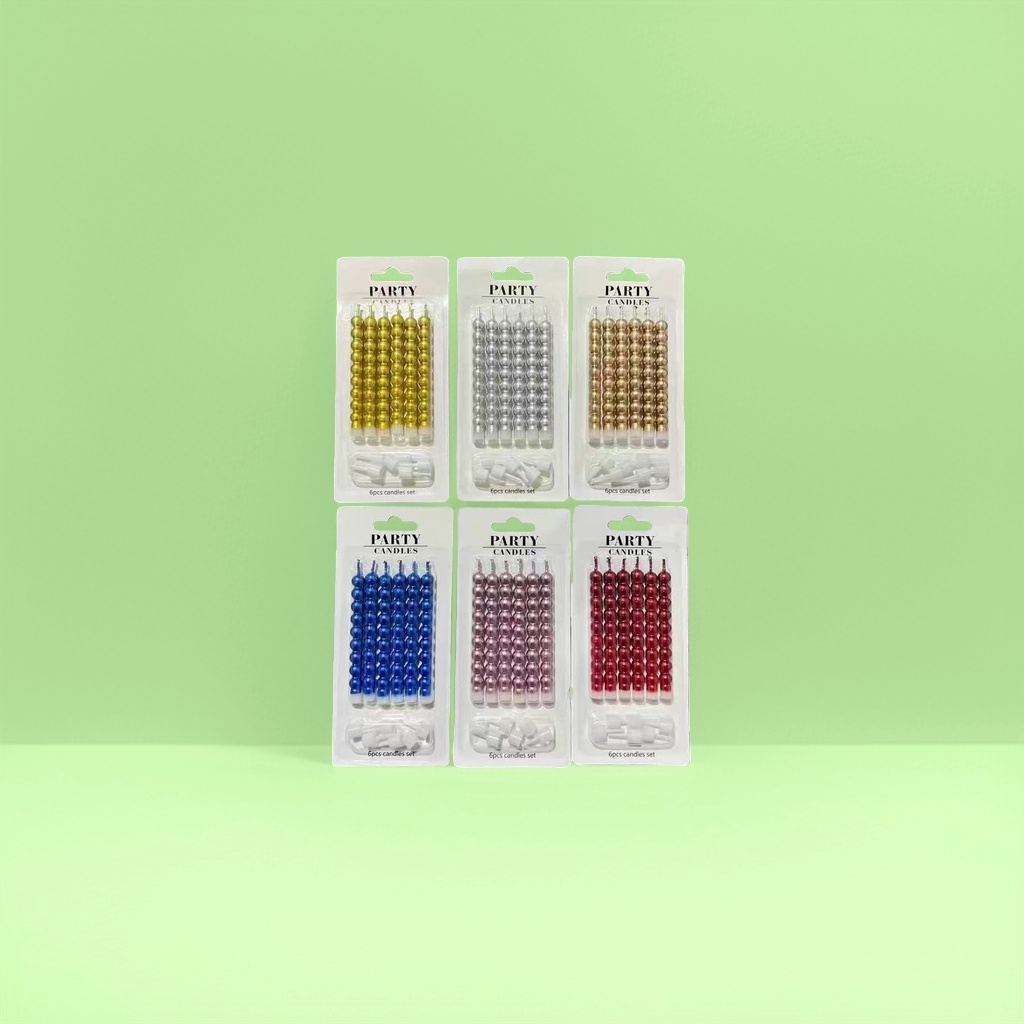 Colorful beaded party candle set, festival decoration, birthday celebration atmosphere lighting fixtures Specification image