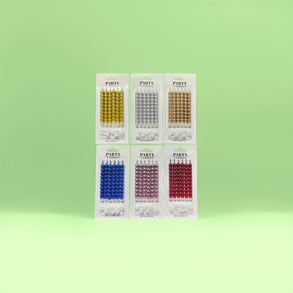Colorful beaded party candle set, festival decoration, birthday celebration atmosphere lighting fixtures details Picture