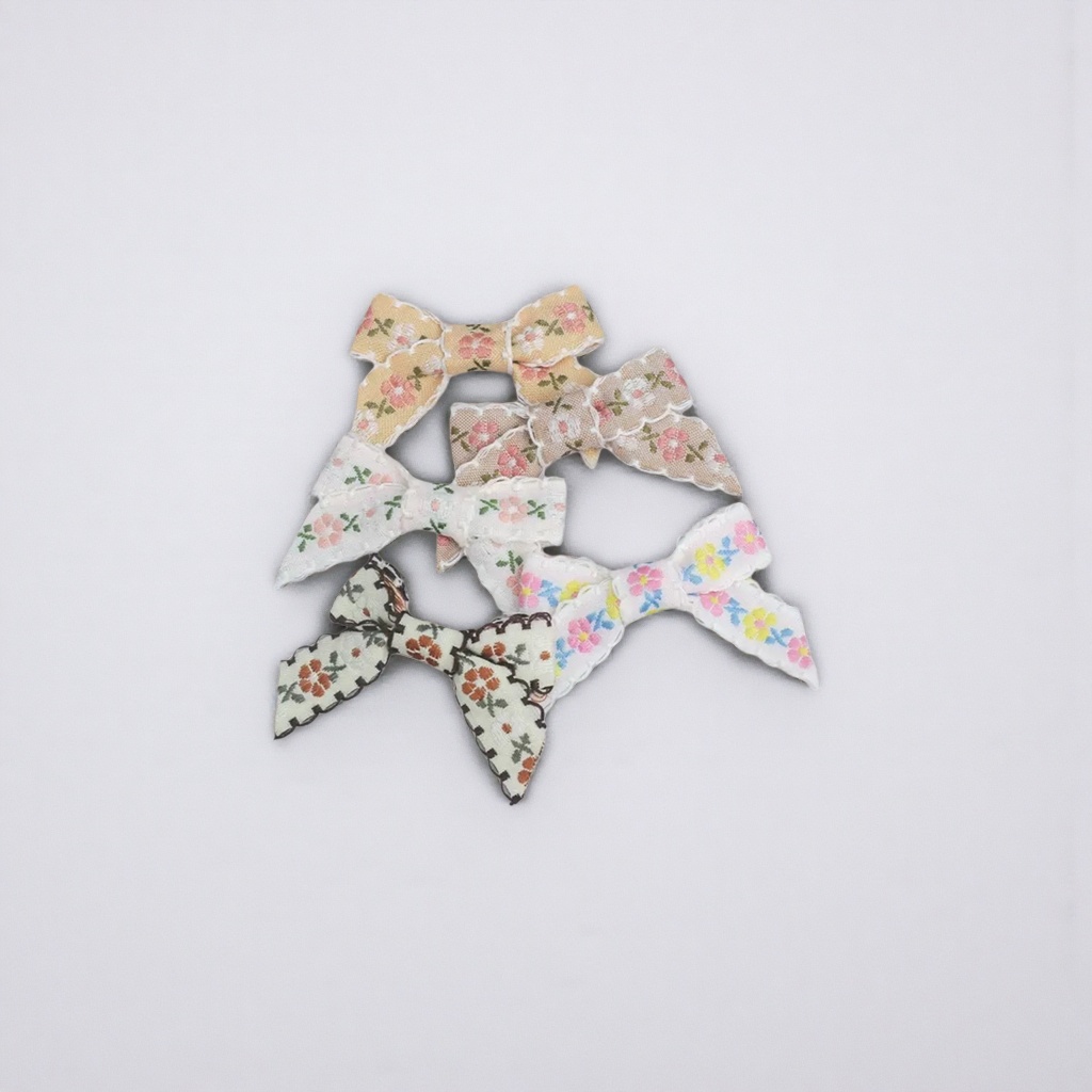 Colorful floral lace bow hair accessory, a sweet style headwear suitable for both girls and adults Specification image