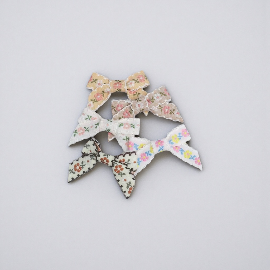 Colorful floral lace bow hair accessory, a sweet style headwear suitable for both girls and adults Application Scenario