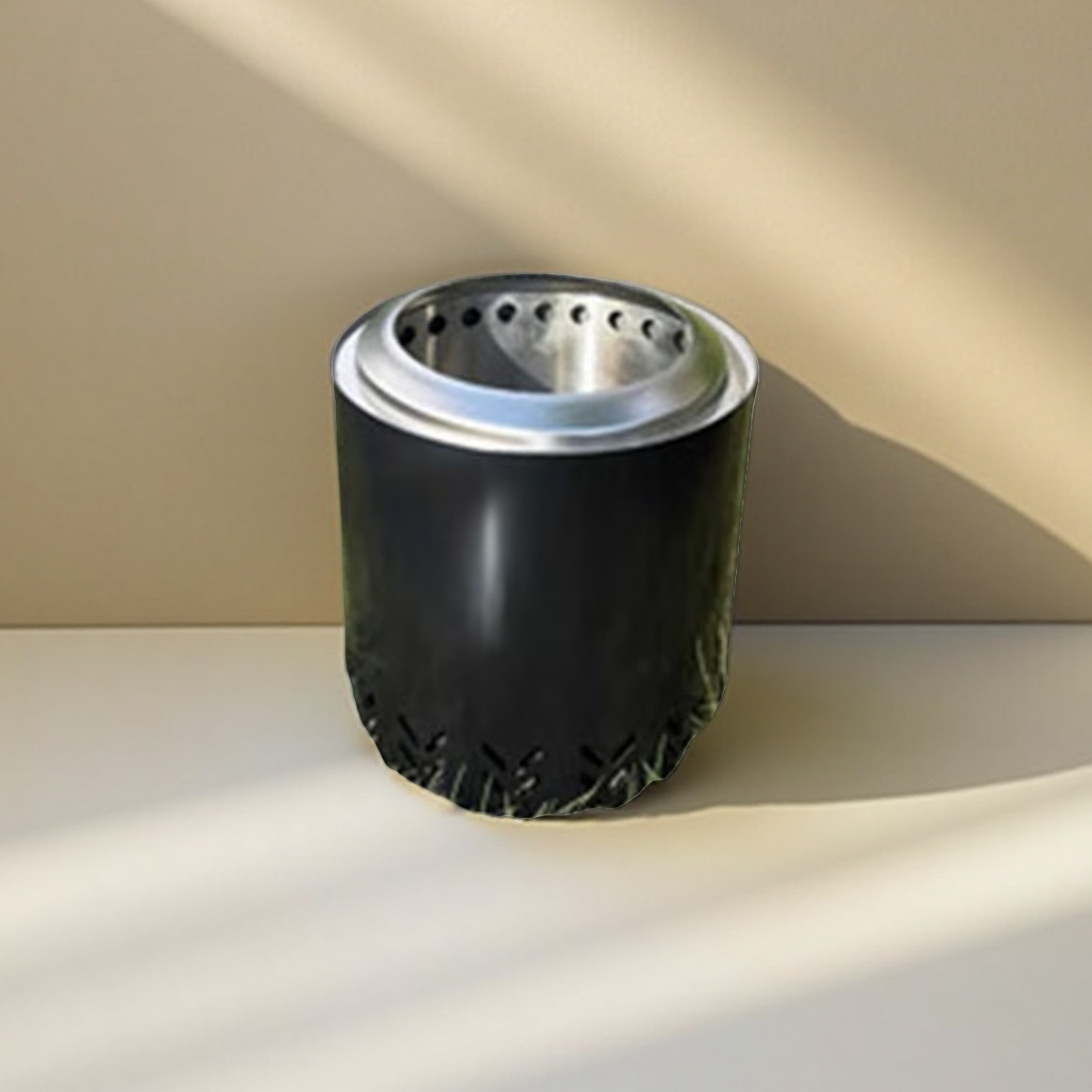 The black cylindrical stove body is suitable for various gas stoves, with high temperature resistance and stable load-bearing capacity details Picture