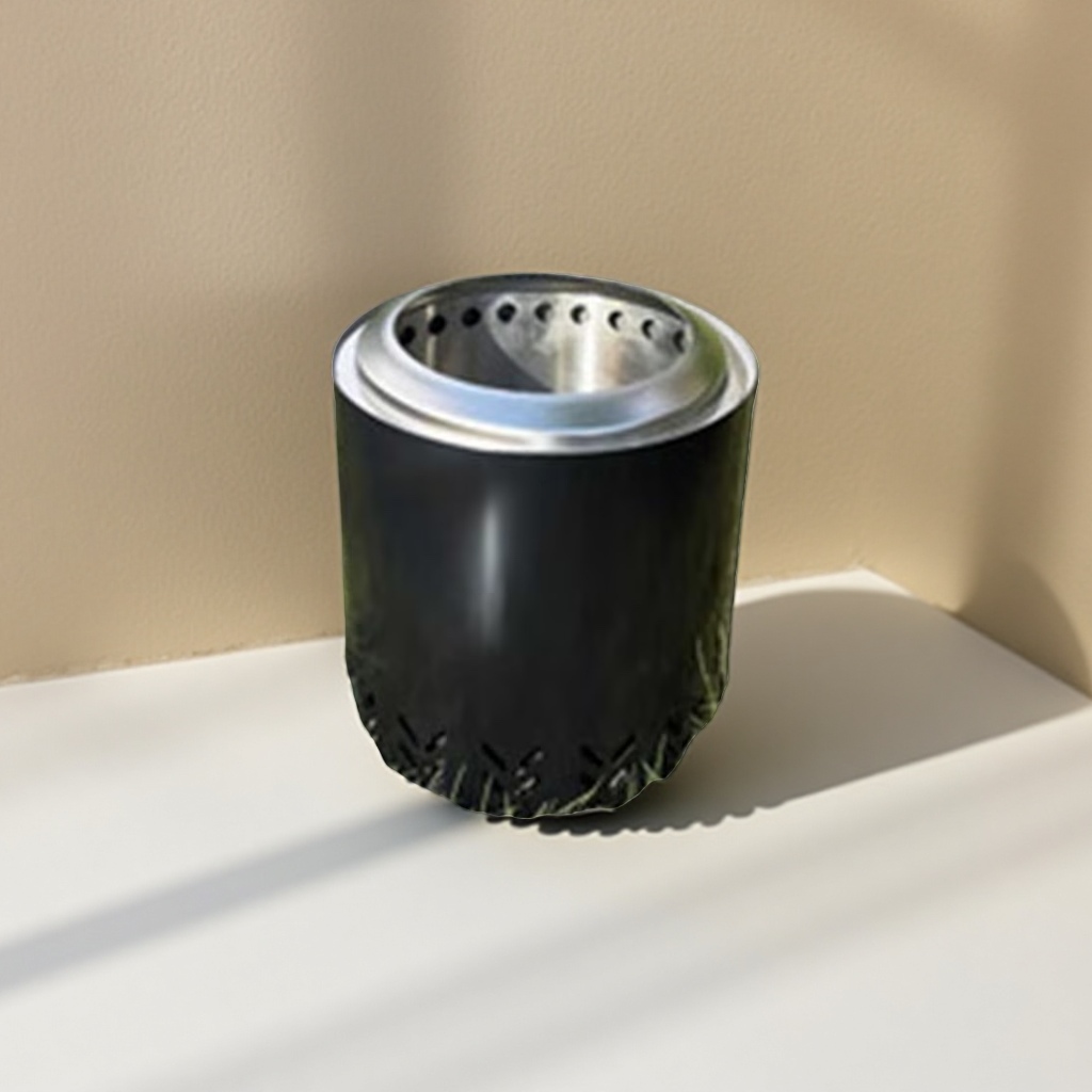 The black cylindrical stove body is suitable for various gas stoves, with high temperature resistance and stable load-bearing capacity