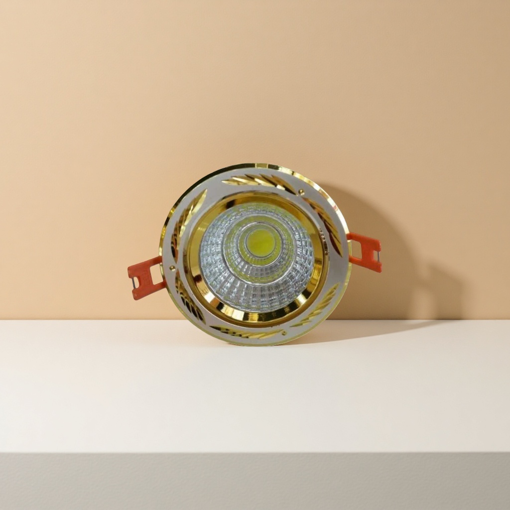 Golden decorative downlight, ceiling-mounted LED downlight for living room and bedroom, 3000K warm light Specification image
