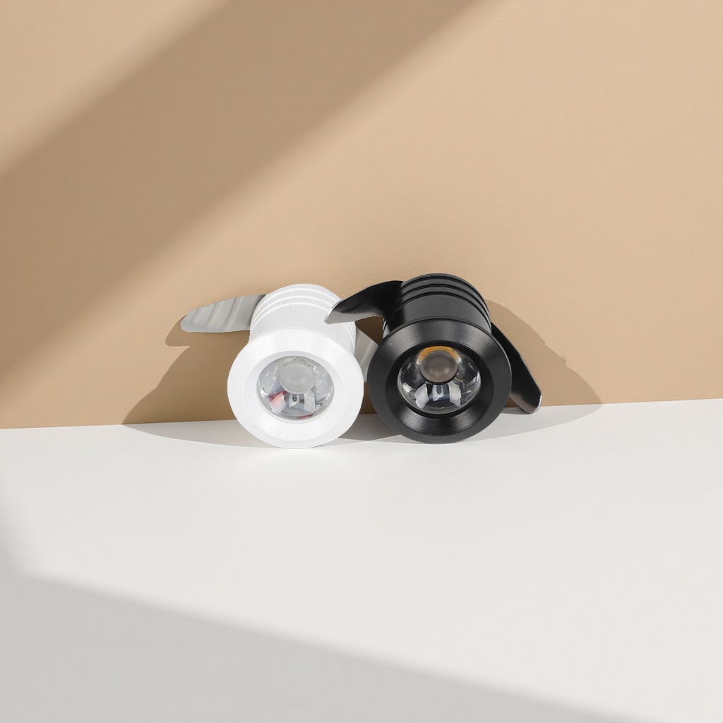 Black and white dual-color LED spotlights, adjustable recessed downlights, home and store lighting fixtures details Picture