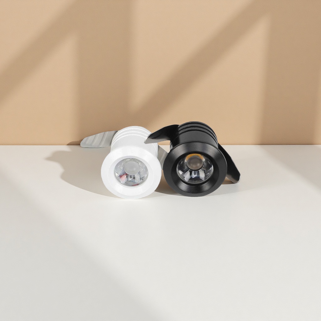 Black and white dual-color LED spotlights, adjustable recessed downlights, home and store lighting fixtures