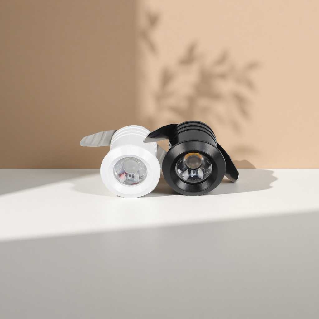 Black and white dual-color LED spotlights, adjustable recessed downlights, home and store lighting fixtures Specification image