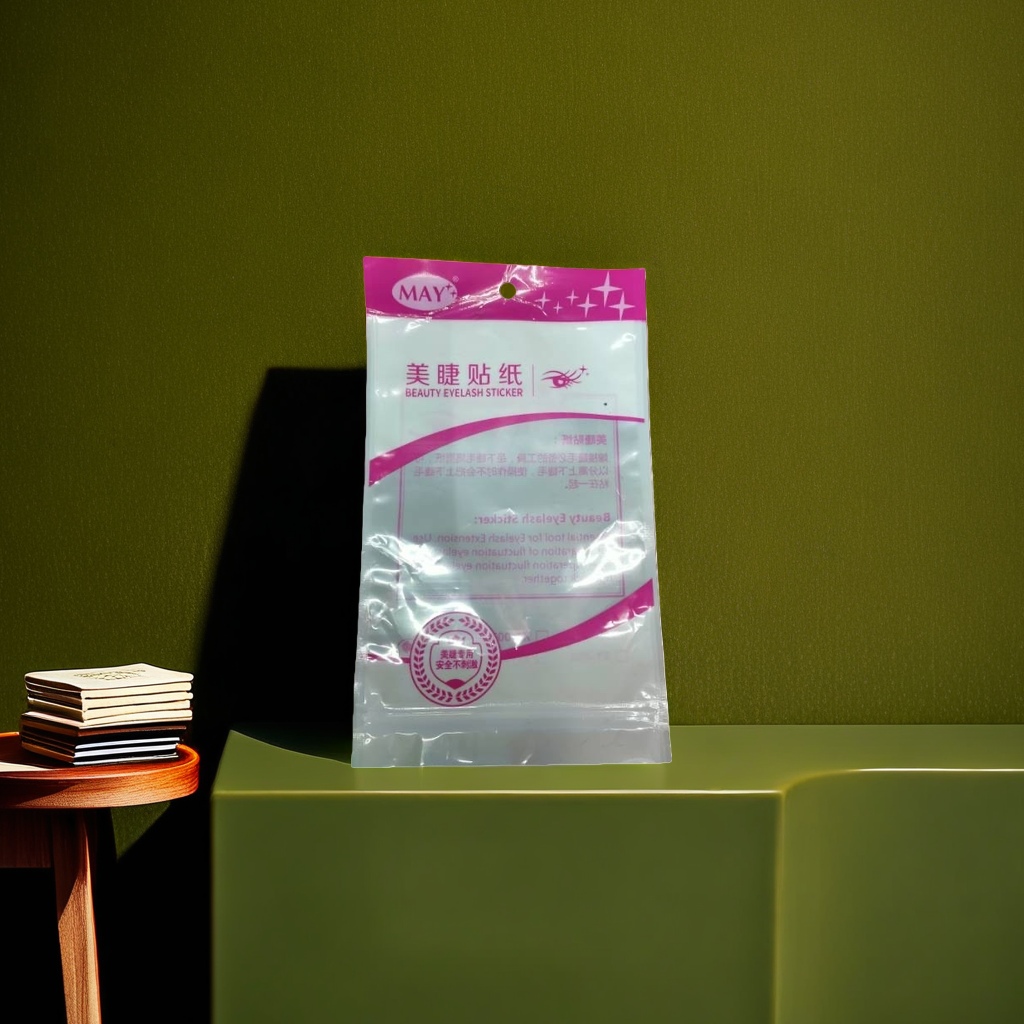 粉色包装袋美睫贴纸 日系可爱睫毛装饰贴纸