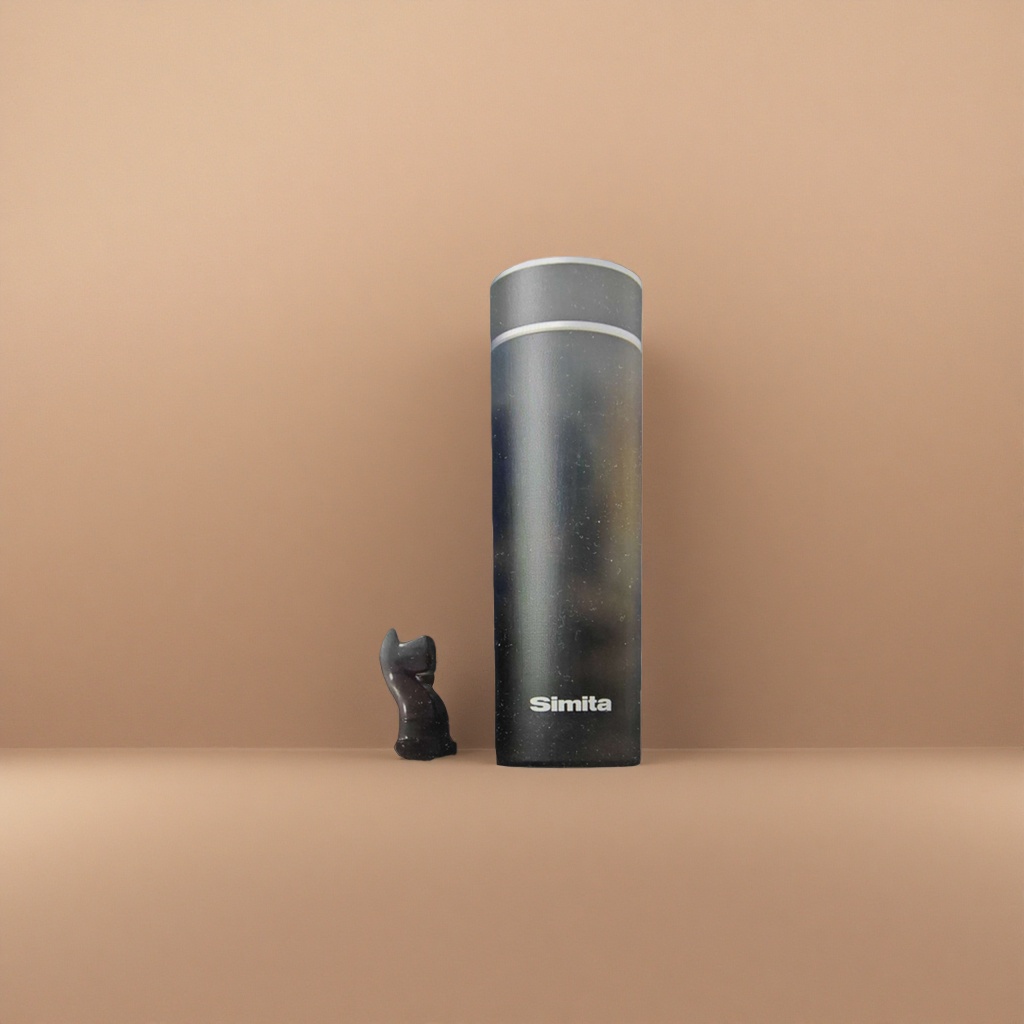 Black insulated cup, 304 stainless steel vacuum insulated portable large-capacity water cup details Picture