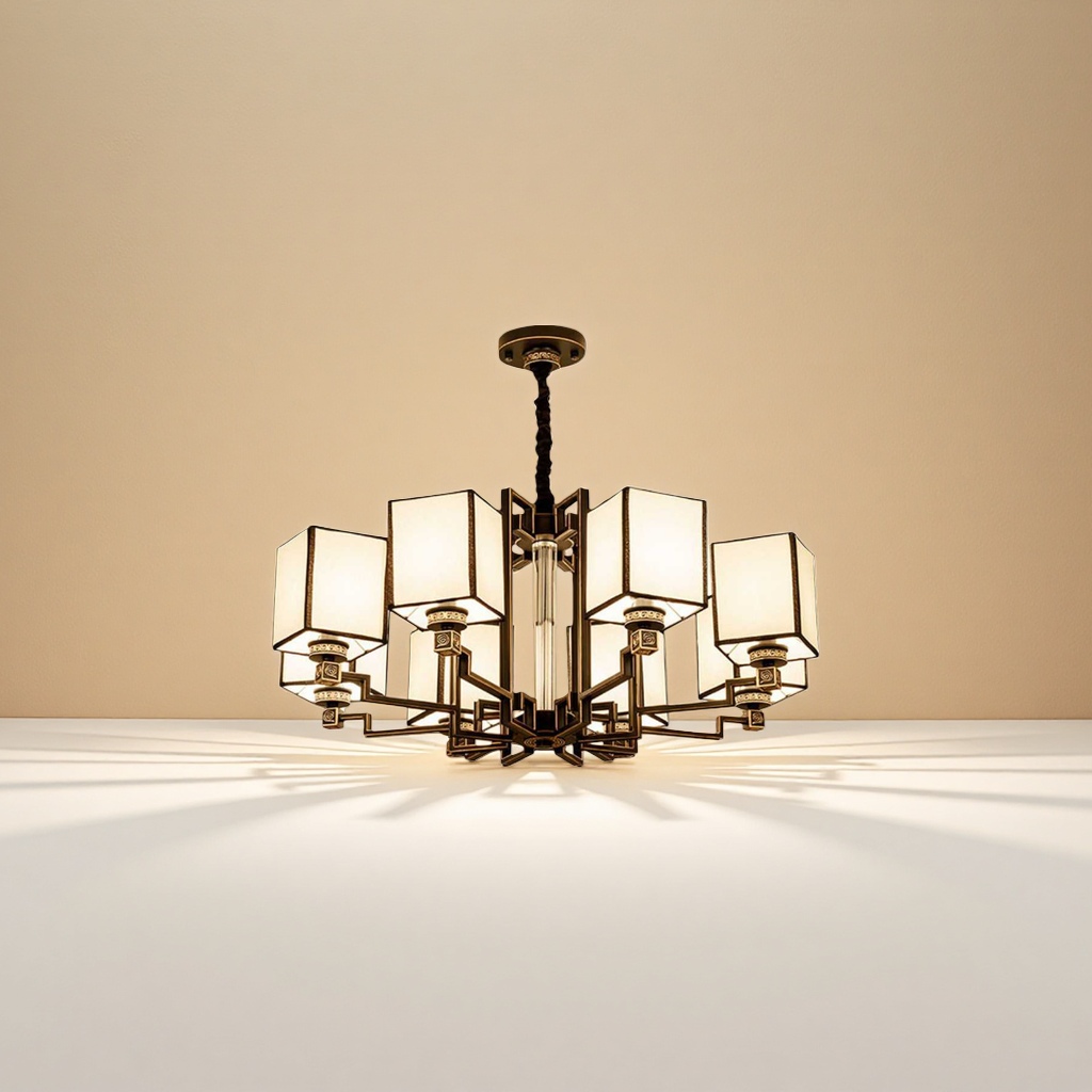 Golden Chinese-style chandelier, ceiling lamp for living room, dining room and bedroom, new Chinese-style light luxury style lighting fixtures Application Scenario