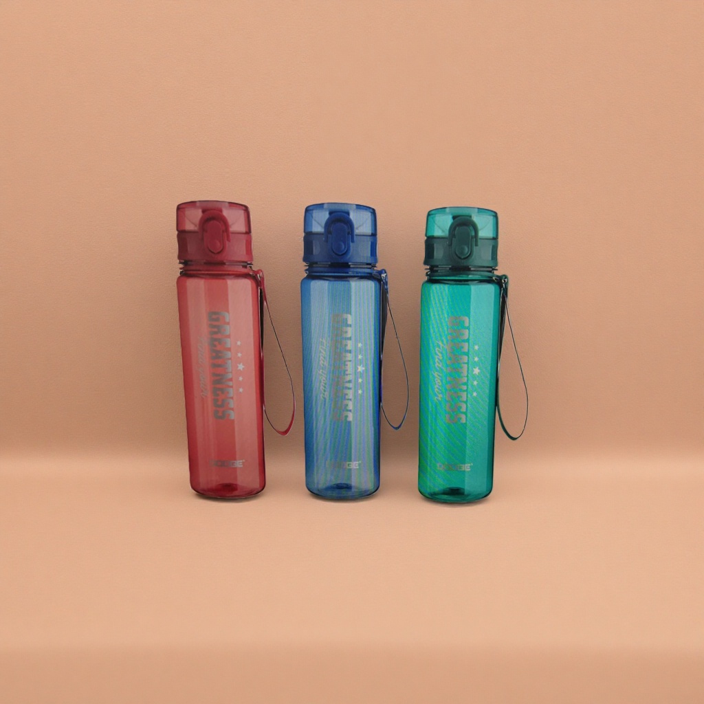 Red, blue and green three-color gradient water cup 500ml large-capacity portable sports water bottle Specification image