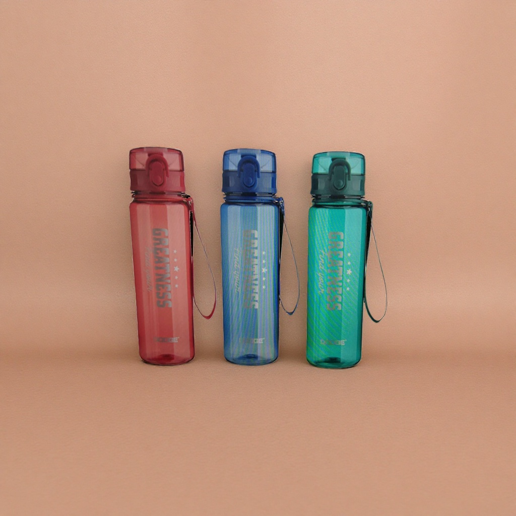 Red, blue and green three-color gradient water cup 500ml large-capacity portable sports water bottle details Picture