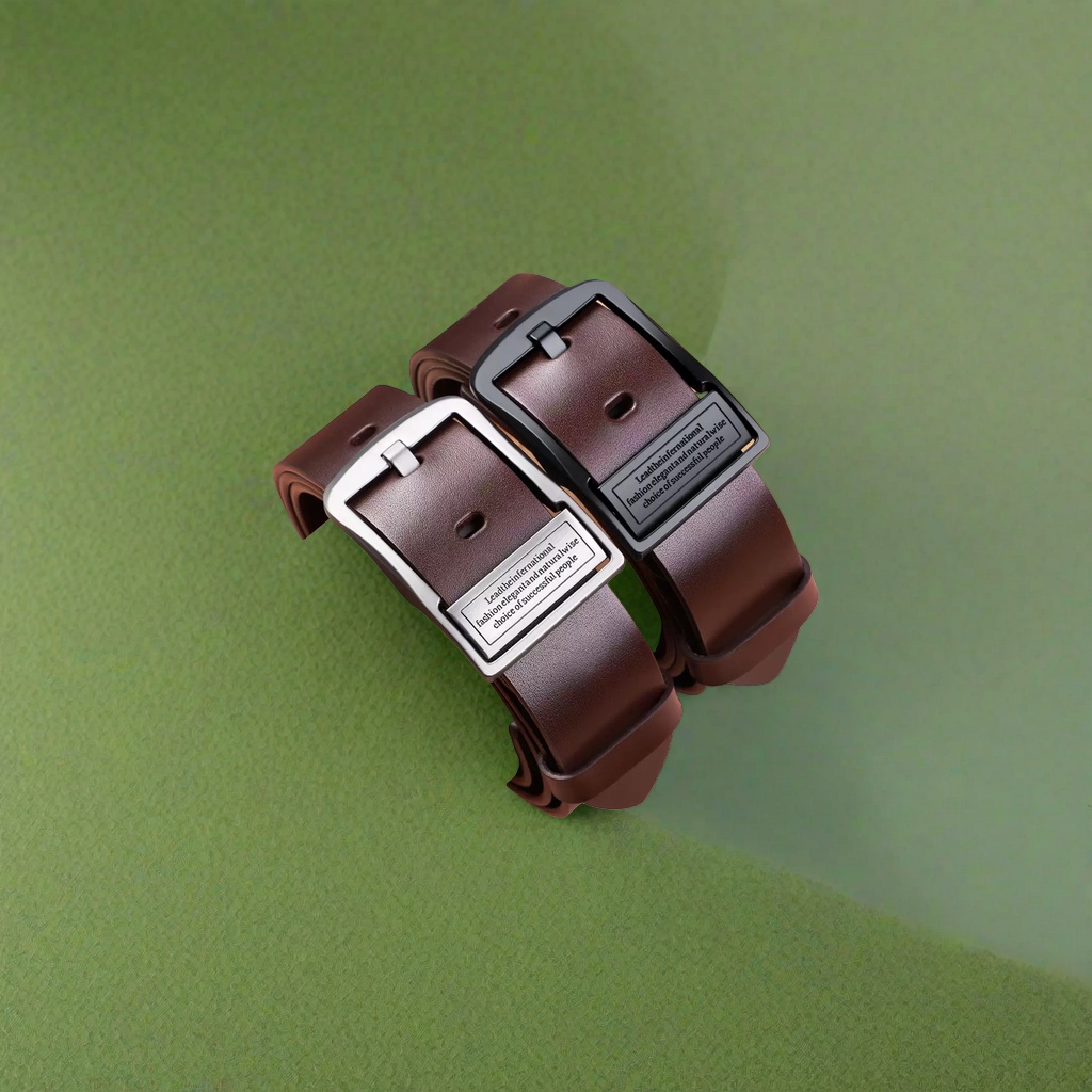 Brown genuine leather men's belt is a fashionable, simple and versatile business casual belt Application Scenario