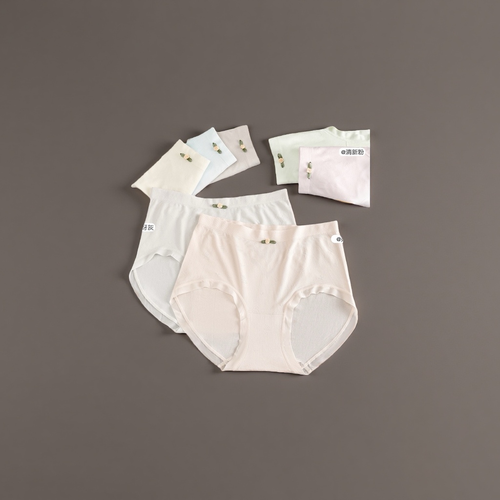 The main body of the off-white high-waisted underwear is decorated with small flowers Application Scenario
