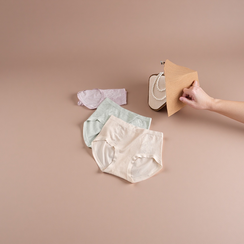 Light-colored pure cotton underwear for women, comfortable, breathable and seamless basic style Specification image