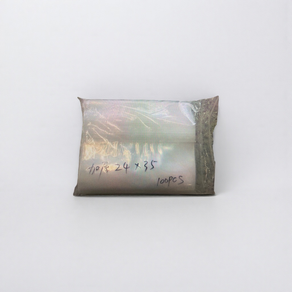 加厚透明塑料袋白色小袋子24×35cm100只手写标识包装图